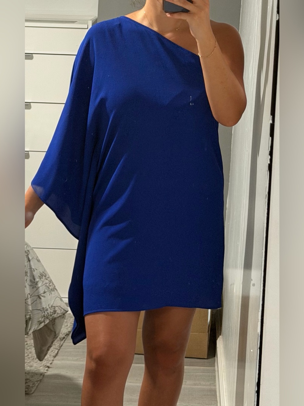 Vici One-Shoulder Cobalt Blue Mini Dress